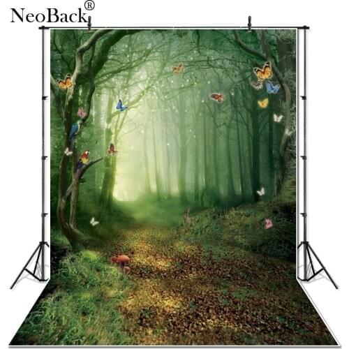 NeoBack Fair forest Butterfly Photography Backdrops Children Backgrounds Photo Studio Modern Pattern Photo Background P3644