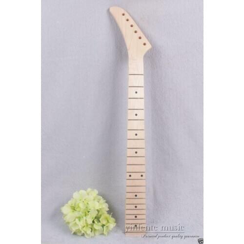 Unfinished Electric Guitar Neck 22 fret 25.5 Inch Maple Fretboard Locking Nut