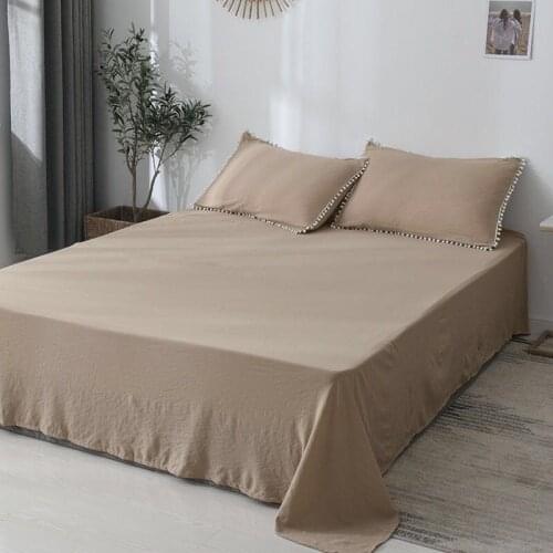 2020 Solid color bedding sets Home Bedding Set 3 pcs Cotton Lace Pillow Cover Sheets Bedspread
