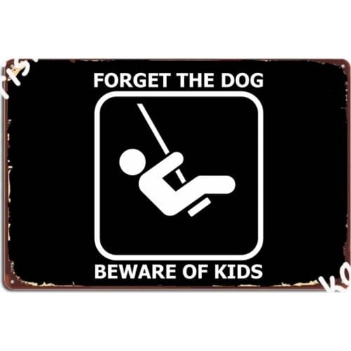 Beware Of Kids Metal Signs Wall Plaque pub Garage Retro Club Home Tin sign Posters