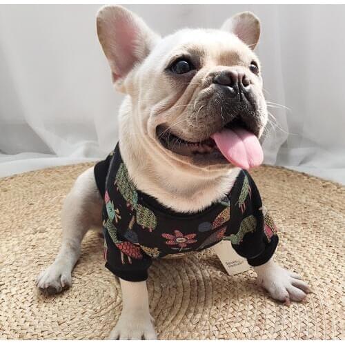 French Bulldog Animal Printing Sweater Pet Dog Winter Clothes for Small Dogs Warm Coat Puppy Tshirt for Chihuahua Pug Costume