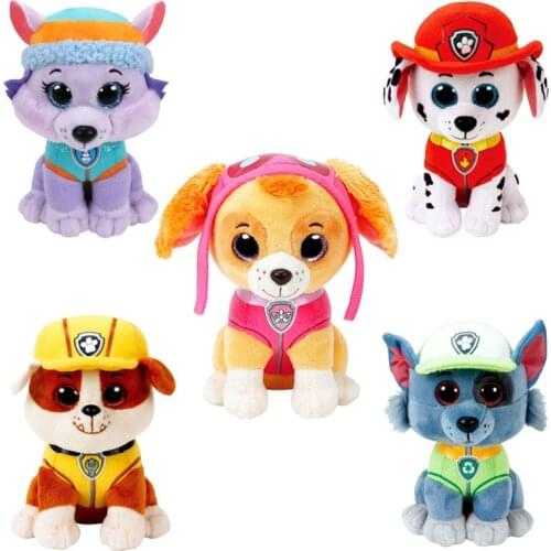 Ty Beanie Boos Big Eyes Soft Plush Stuffed Rocky Marshall Skye Zuma Rubble Chase Toys Doll Ornaments Child Christmas Gift 15CM