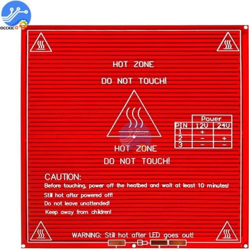 MK2B 3D Printer Heated Bed PCB Heatbed Hot Plate Upgraded Heatbed 12V 24V 214*214*1.6MM 3D Printers Part Accessories