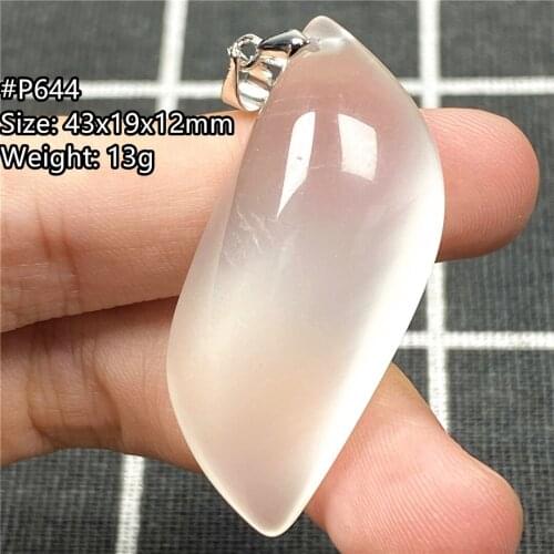 Top Natural Moonstone Crystal Pendant For Women Man White Light Healing Love Water Drop Beads Crystal Silver Stone Jewelry AAAAA