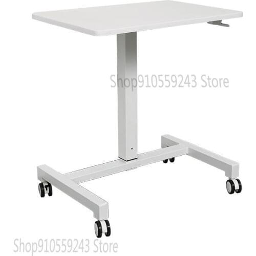 Movable Pneumatic Lifting Table Desk Standing Office Computer Desk Adjustable Learning Bedside Table Sofa Side Table