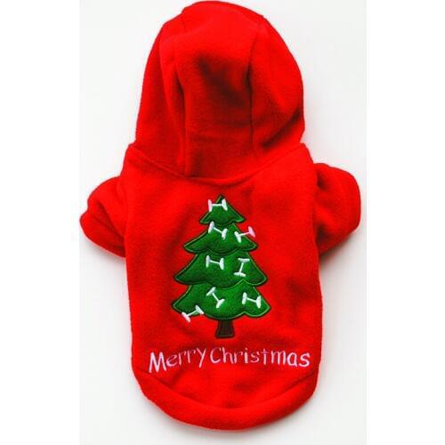 Merry Christmas Winter Dog Clothes For Small Dogs Chihuahua Hooded Coat Jacket For Cat Dog Warm Coat Soft Cotton Pet Clothing