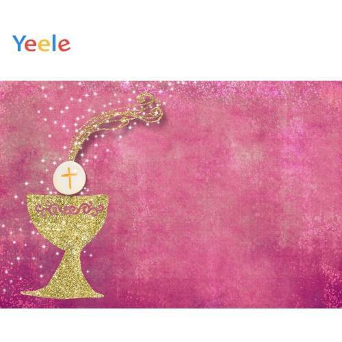 Yeele Pink Wall Communion Party Backdrops Baby Portrait Curtain Wall Decoration Photography Backgrounds Props For Photo Studio