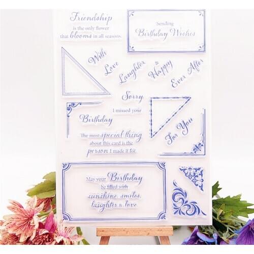14.5*21CM Hot sale Geometric text Clear Stamps / Silicone Seals Roller Stamp for DIY scrapbooking photo album/Card Making
