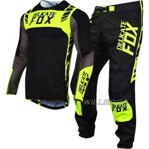 Motorbike Motocross MX Dirt Bike Racing Jersey Pants 2021 Delicate Fox Flexair Mach Suit Mountain Bicycle Offroad Racing Kits