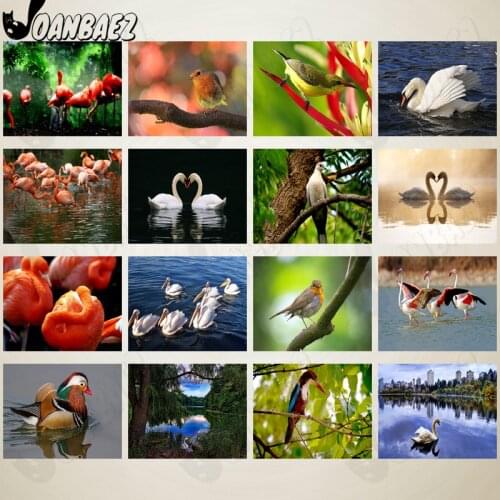 Modern Playful Swan Diamond Painting 5D Diy Cute Animal Square Diamond Inlaid Wall Art Nordic Home Room Decoration