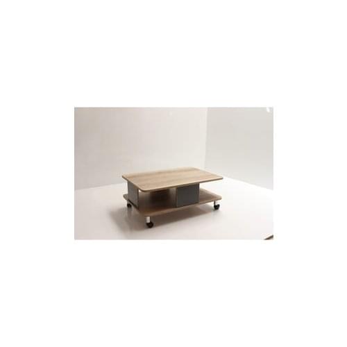Modern lux Oval Edge Medium Coffee table With Wheels for Lux Antique White-Blue coffe table