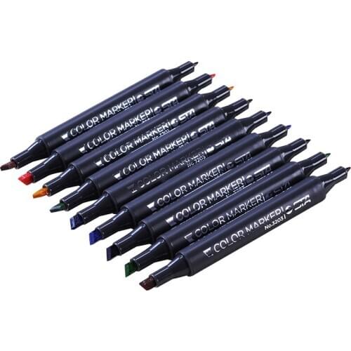 STA 3203 Markers Manga Drawing Markers Pen Alcohol Based Sketch Oily Dual Tips Brush Pen Art Design Supplies 201 Colors Optional