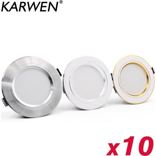 LED Downlight Gold/Silver/White Body 5W 9W 12W 15W 18W led Ceiling light AC 220V 230V 240V LED Spotlight for Indoor