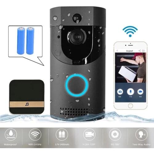Smart Door Bell Wireless WiFi Intercom Video Doorbell Camera Doorbell Receiver Set Camera Wifi Video Night Vision B30