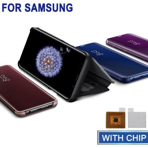 CYTANH Smart Chip Case For Samsung Galaxy Note 9 Cytan View Mirror Flip Cover For Samsung S8 S9 Plus Note 8 5 S7 S6 Edge Plus