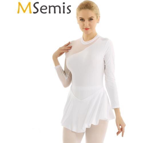 Women Ballet Leotard Costumes Neck Halter Dancewear Roller Figure Skating Dress Clothing Gymnastics Leotard Ballet Dance Dress