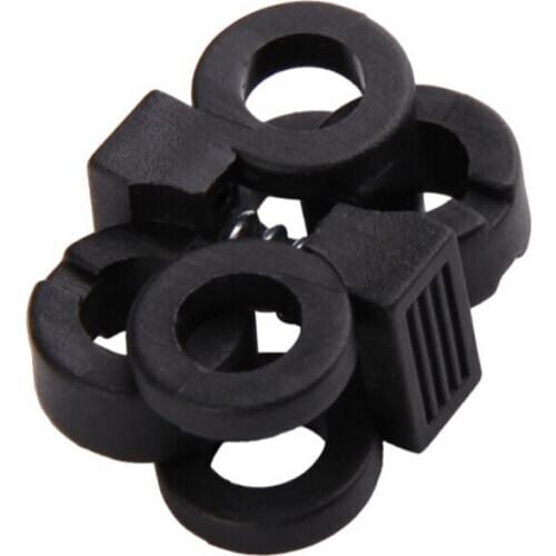 10 Pcs New Outdoor Black Shoelace Buckle Rope Clamp Cord Locks Stopper Shoes Decorations Cross Survival Wholesale