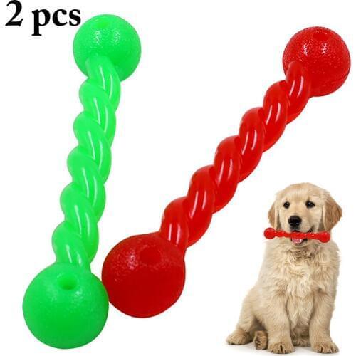 2Pcs Dog Molars Torsion Bar Bite-Resistant Toy Dog Universal Golden Hair Training Interactive Floating Water Toy Pet Supplies