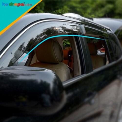 For Toyota Highlander 2015-2019 ABS Plastic Door Sun Rain Visor Deflector Guard Protector Cover Trims Auto Part Accessories 4pcs