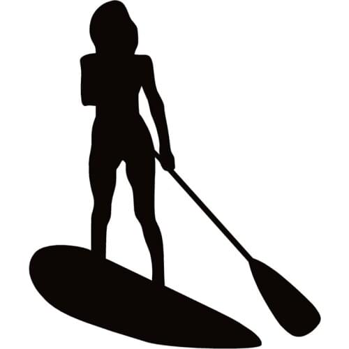 40699# Die-Cut Vinyl Decal Paddle Board Girl Car Sticker Waterproof Auto Decors on Car Body Bumper Rear Window