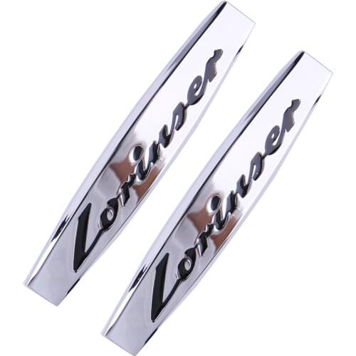 Car Exterior Styling For Mercedes Benz Lorinser W210 W211 W124 W203 G500 S320 Car Sticker Decoration Vehicle Badge Emblem Metal