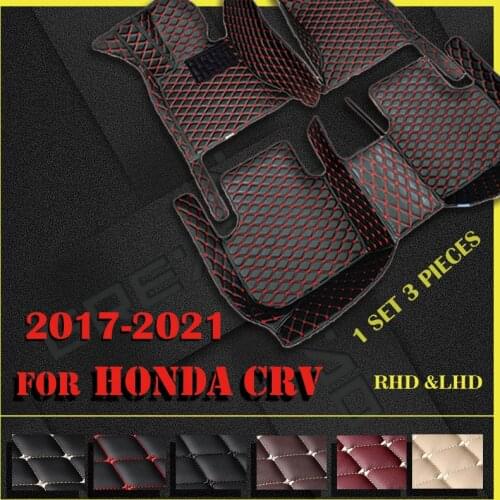 Leather Car floor mats for Honda CRV 2017 2018 2019 Custom auto foot Pads automobile carpet cover