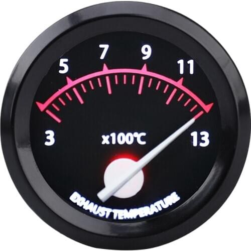 Car Exhaust Temp Gauge 300-1300 Celsius 12V 52mm 2inch Universal Exhaust Gas Temp Gauge Ext Temp Meter EGT with Sensor