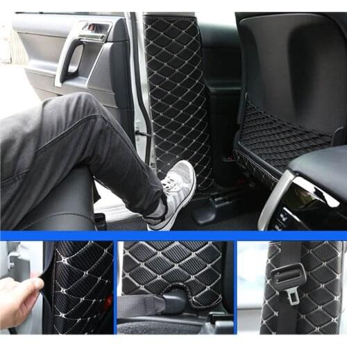 Car B-pillar Protector Anti-kick Pad Anti-dirty Pad Case Cover Sticker Car Interior Modification for Toyota Prado 2010-2017 2018