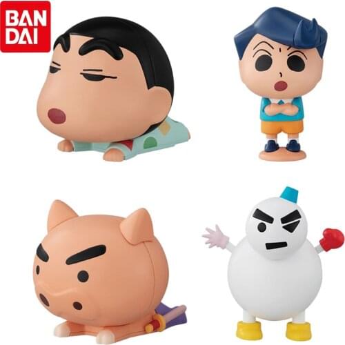 Bandai Genuine Gacha Crayon Shin-chan Anime Figures Modeling Dolls 4 BURIBURI ZAEMON Toru Kazama Action Figure Model Toys
