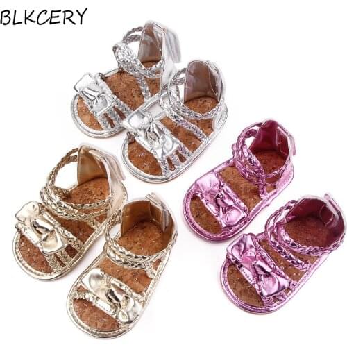 Brand Infant Baby Girl Shoes for 1 Year Infantil Summer Sandale Newborn Soft Sandalen Toddler Princess Dress Footwear Doll Gift