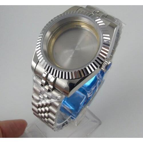 36mm Stainless Steel Sapphire Glass Watch Case Jubilee Fit NH35A NH36A MOVEMENT