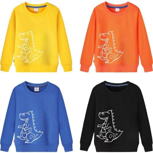 Sweatshirts Dinosaur Print Kids Hoodies Sweaters 2020 New Autumn Winter Boys Girls Fashion Baby Child Tops Outwear Clothes