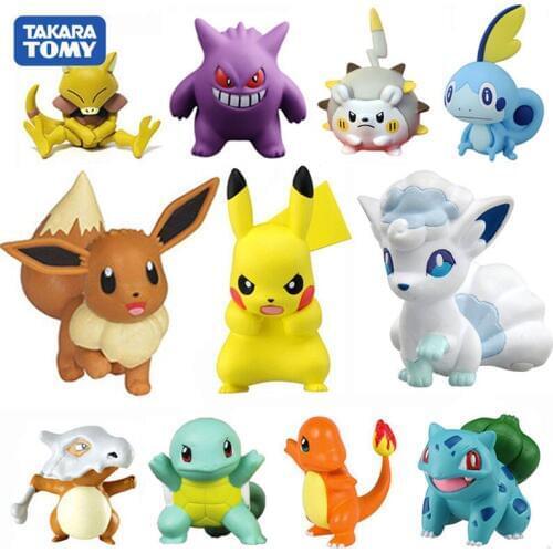41 Types Anime Figure Charmander Eevees Bulbasaur Squirtle Cubone Sobble Zeraora Psyduck Blastoise Action Figure Toys