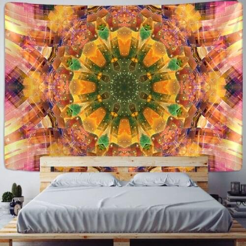 Mandala Tapestry Wall Hanging Multifunctional Tapestry Boho Printed Bedspread Cover Yoga Mat Blanket Picnic Cloth Indian Woven