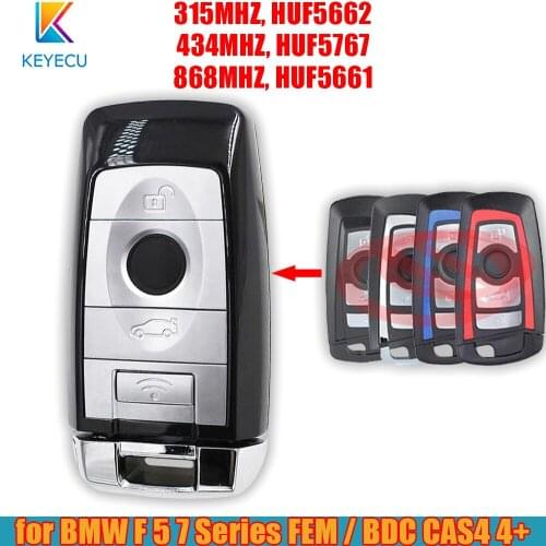 Keyecu Remote Key for Rolls-Royce Phan for BMW F 5 7 Series FEM / BDC CAS4 CAS4+ 315MHZ HUF5662 434MHZ HUF5767 868MHZ HUF5661
