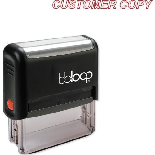 Bbloop Customer Copy w/Italic outline Style Font and Design Self-Ink