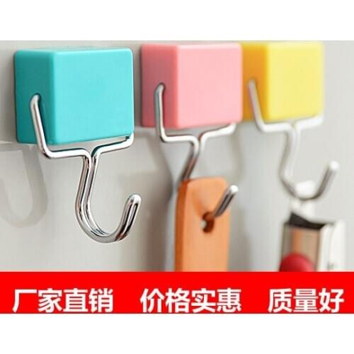2pcs/Set Seamless Adhesive Hook Waterproof Transparent Strong Stick Hook Kitchen Wall Hanger Children Bedroom