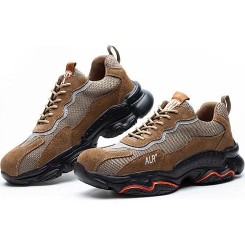 Autumn Lightweight Men Safety Shoes Steel Toe Cap Work Shoes Puncture-Proof Security Work Sneakers Anti-smash Protective Shoes