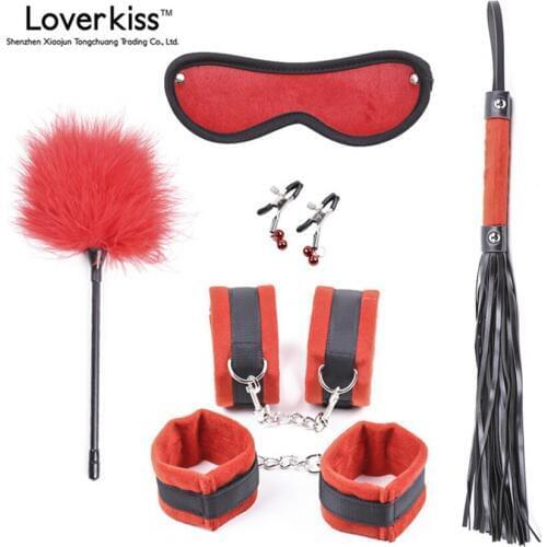 Loverkiss Nylone + Faux Leather Harnesses Men Women Restraints Adult Games Bodnage Set Erotic Toys,Adult Products 333200057