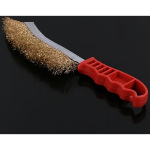 Long Handle Steel Wire Brush DIY Tools Rust Paint Metal Remover Car Cleaner with Plastic Handle Cleaning Brush