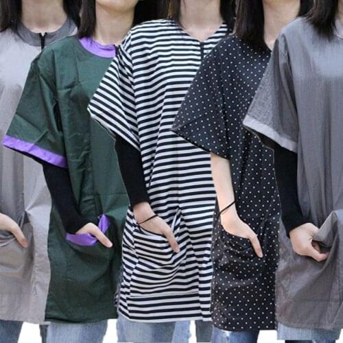 Pet Grooming Work Clothes Waterproof Uniform Hair Salon Hairdressing Short Sleeve Work Clothes Barber Shop Waterproof Apron