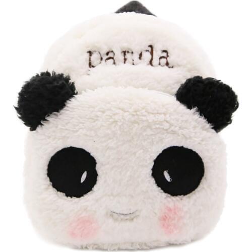 Age 1-3 Cartoon Flush Panda MINI Backpacks Mochilas Baby Cute Animal Small Plush Casual Toddle School Bags Girls Birthday Gifts