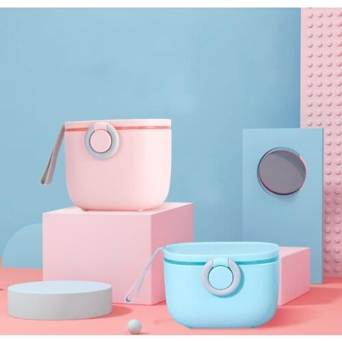 400/500 ml Portable Baby Formula Container With Scoop Outdoor Candy Color Infants Milk Powder Dispenser With Carry Handle