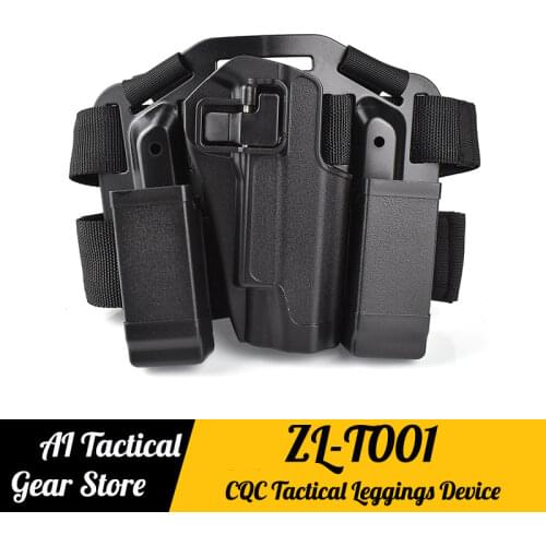 3 In 1 Tactical CQC legging Device Gun Holster Magazine Pouch Fit For 1911/M9/GLOCK/P226/SIG/USP1 CS War Game Outdoor Activition