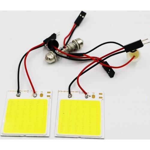 YSY 50pcs Universal T10 48SMD LED Car Reading Light Car Styling COB Festoon Car Dome Light Auto Interior Lights DC 12V Panel