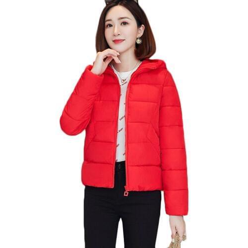 Women Short Down cotton Jacket Autumn Winter Loose Small Cotton Jackets Womens Korean Fashion Plus size Hooded Parkas 6XL F728