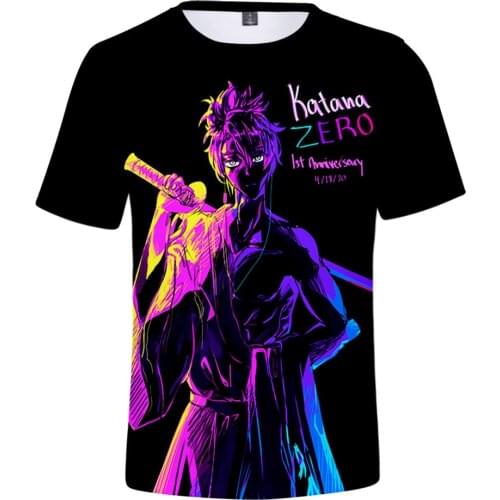 2021 New Arrival Katana ZERO 3D Printed T-shirts Women/Men Fashion Summer Short Sleeve T Shirts Casual Streetwear Clothes Tops