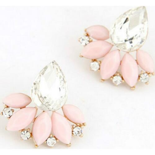 Fashion jewelry flower cubic zirconia crystal earrings high jewelry women elegant luxury earrings