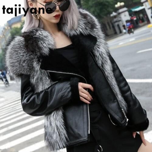 Fox Fur Real Fur Coat Female Sheepskin Coat Genuine Leather Jacket Autumn Winter Coat Women Clothes 2021 Warm Tops ZT4820