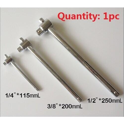 1/4" 3/8" 1/2"-L115--250MM Slide rod socket wrench sliding bar sleeve spanner auto truck repairing tool part